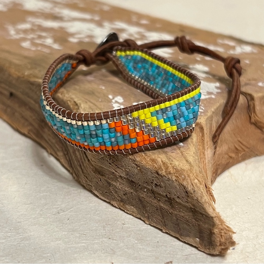 CHAN LUU seed bead woven cuff bracelet